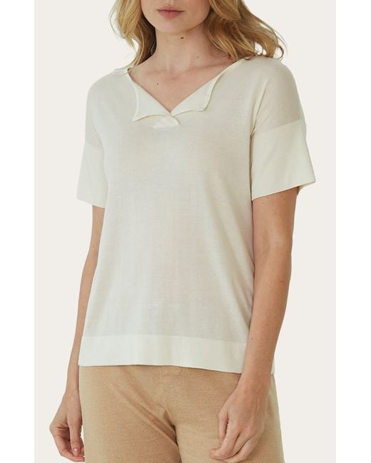 Oyun Natural Split Neck Tee