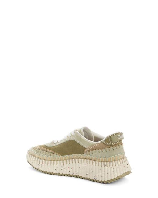Chloé White Nama Platform Sneaker