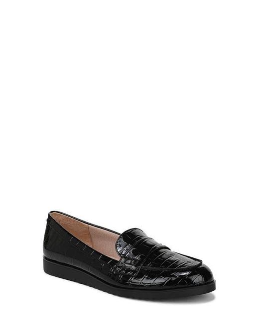 LifeStride Black Zee Croc Embossed Loafer
