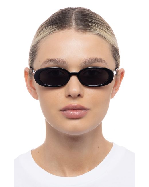 Le Specs Black Outta Love 49mm Cat Eye Sunglasses