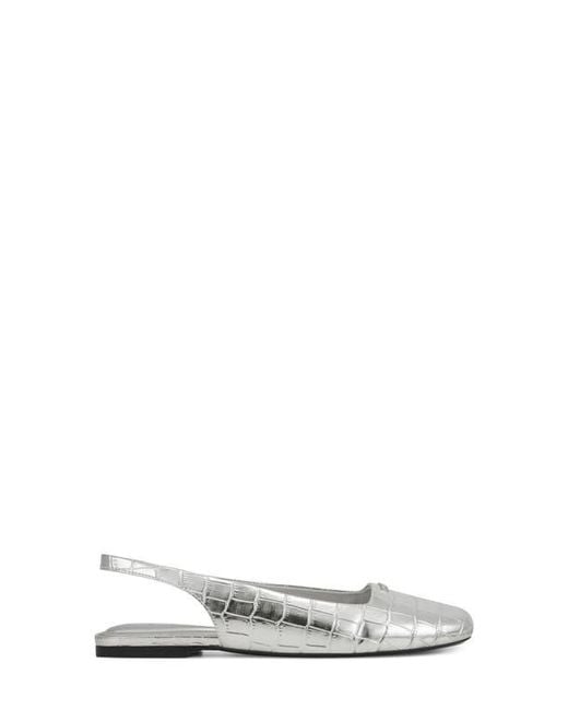 DKNY White Darrow Slingback Flat