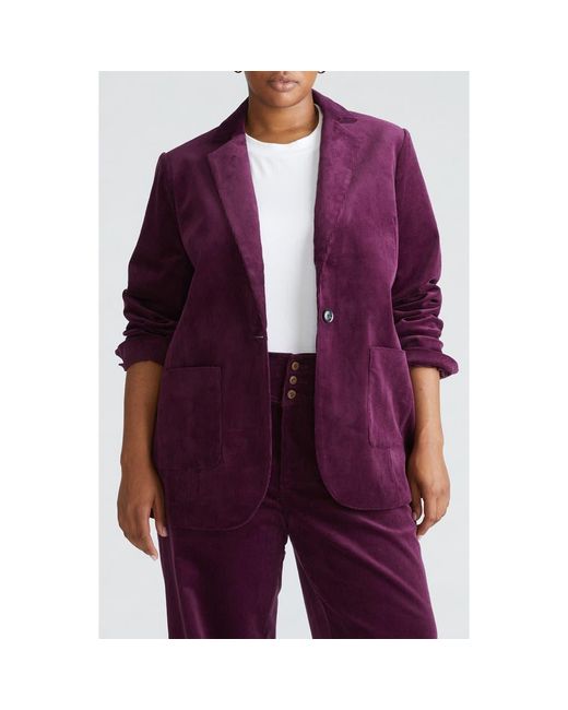 UNIVERSAL STANDARD Purple Davis Corduroy Blazer