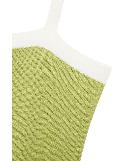 Mango Green Crossed Back Sweater Tank