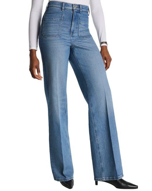 Spanx Blue Spanxshape Authentic 360 Patch Pocket Easy Flare Jeans