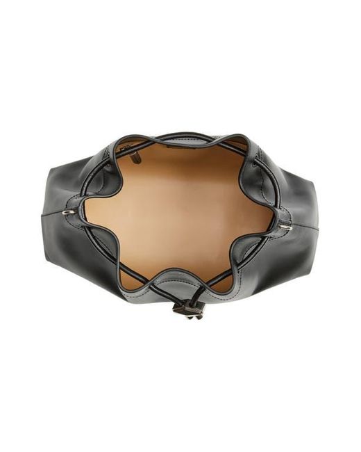 Jimmy Choo Black Cinch M Leather Bucket Bag