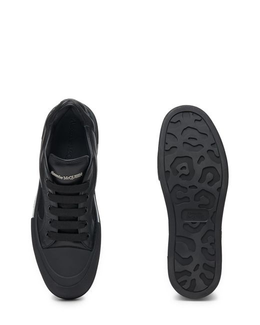 Alexander McQueen Black Skate Deck Plimsoll Low Top Sneaker for men