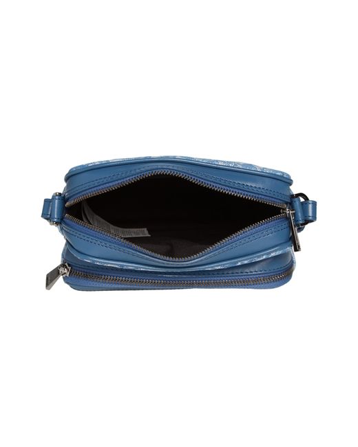 Versace Blue Small Jacquard Crossbody Bag for men