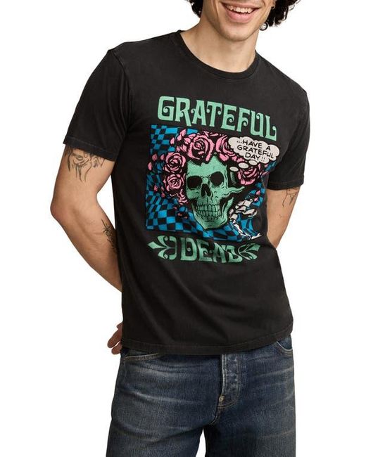 Lucky Brand Black Grateful Dead Neon Cotton Graphic T-Shirt for men