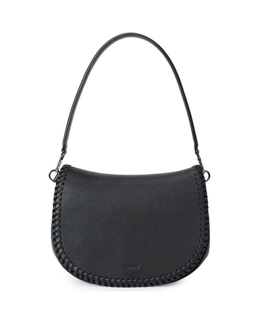 orYANY Black Bentley Leather Saddle Bag