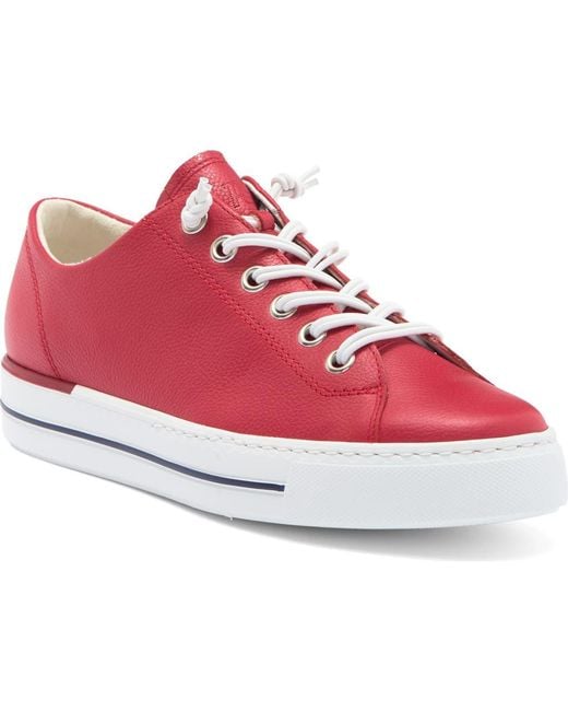 Paul Green Red Hadley Platform Sneaker