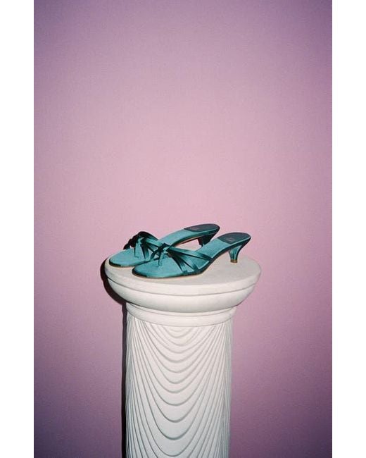Jeffrey Campbell Blue Doretta Kitten Heel Flip Flop