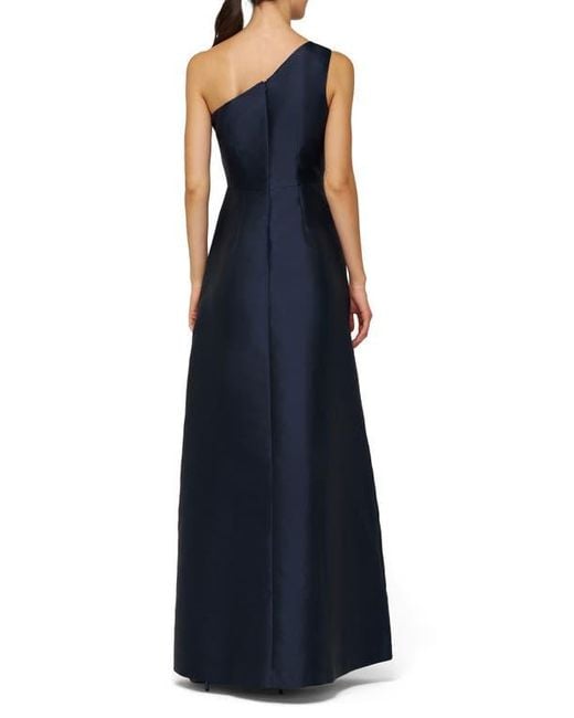 silky prom dress Ava Presley Simple Ruched Satin Prom Dress 47030