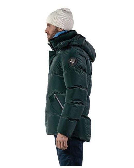 Woodpecker Green Bumnester 3/4 Length Quilted Coat for men