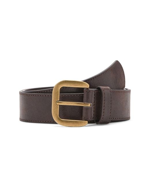 Mango Brown Square Buckle Belt