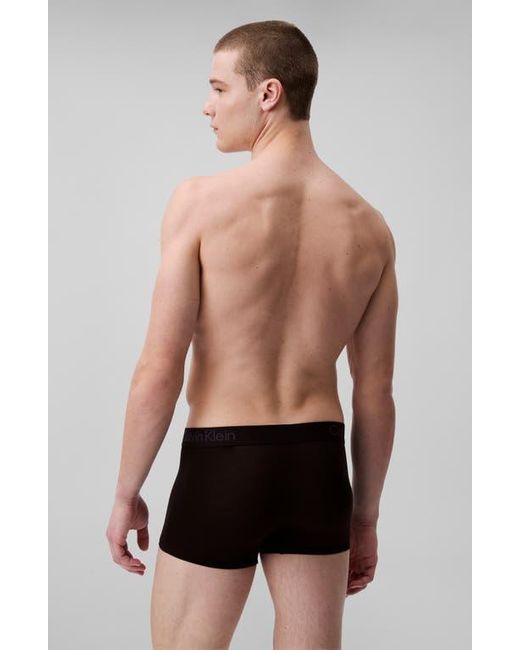 Calvin Klein Black 3-Pack Stretch Modal Trunks for men
