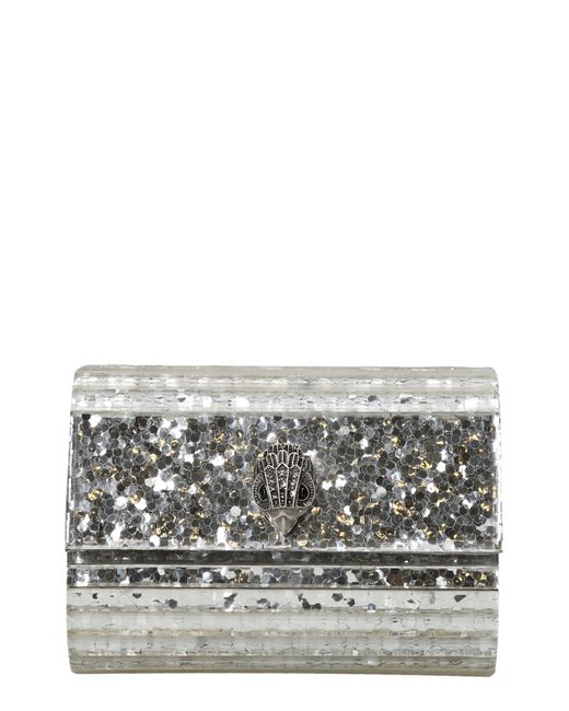 Kurt Geiger Gray Mini Party Eagle Clutch