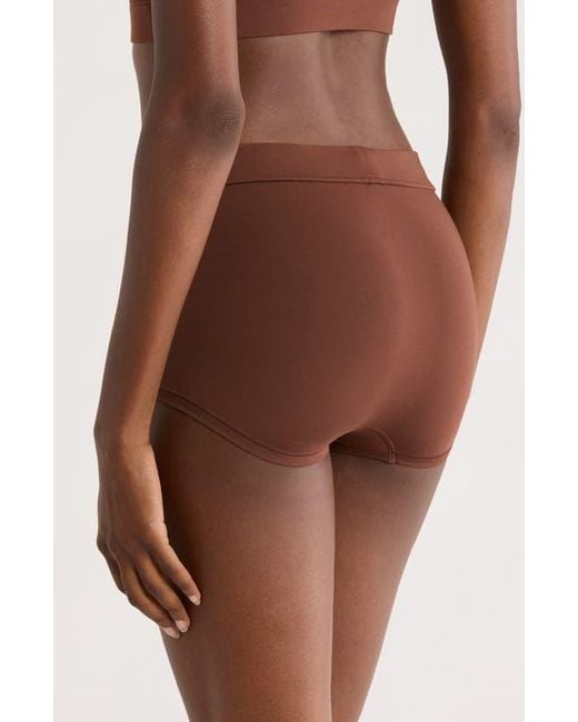 OXER Brown Luxe Bold Stretch Modal Boyshorts