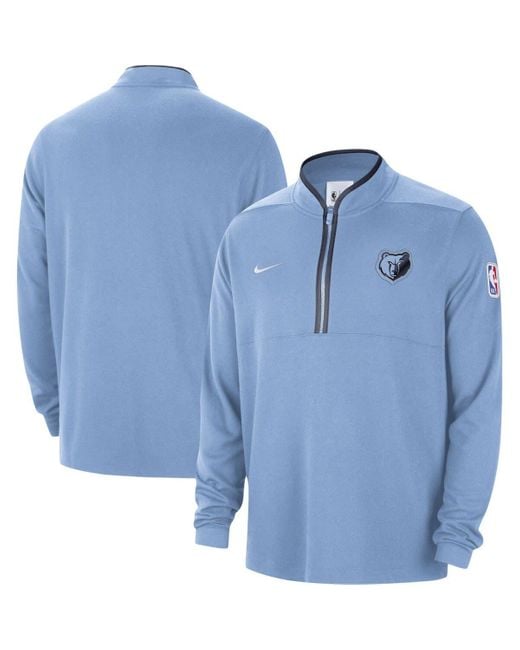 Men's Memphis Grizzlies Nike Light Blue Authentic Showtime Performance  Full-Zip Hoodie Jacket