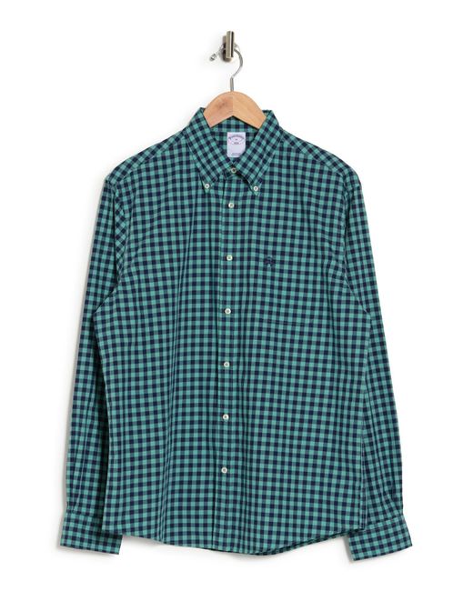 Brooks Brothers Blue Gingham Button-down Shirt for men