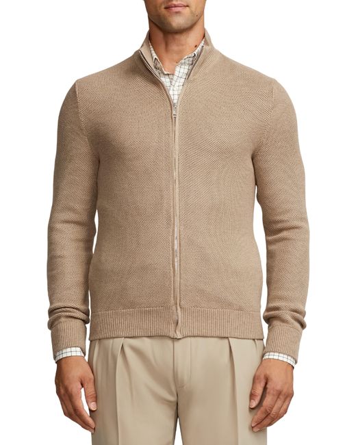 Ralph Lauren Purple Label Natural Silk & Cotton Zip-up Cardigan for men