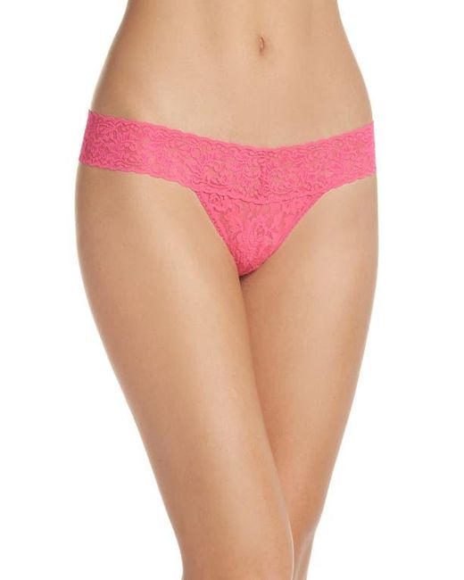 Hanky Panky Pink Signature Lace Low Rise Thong
