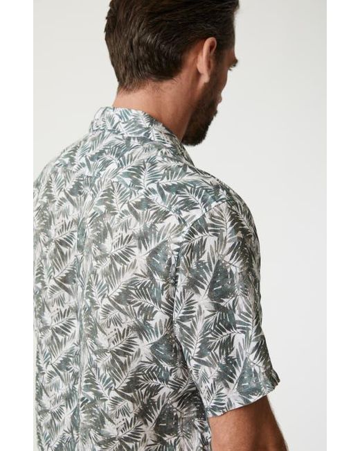 34 Heritage Gray Jungle Print Short Sleeve Shirt for men