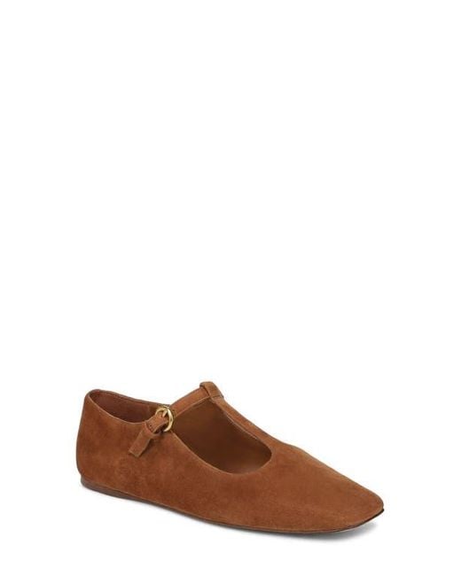 Sarto Brown Flexa Astoria T-Strap Flat
