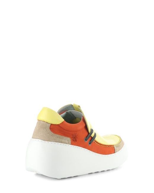 Fly London White Davy Platform Wedge Sneaker