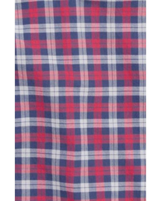 Vineyard Vines Purple Overlook Regular Fit Plaid Cotton Madras Button-Up Shirt for men