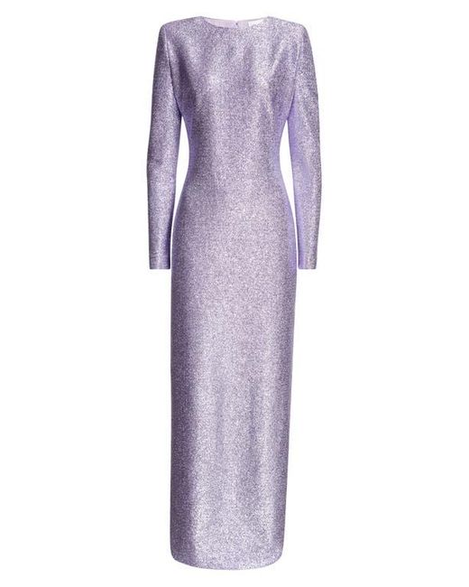 Oscar De La Renta Purple Sleeveless Structured Knee-Length Dress w/ Bows on Bottom