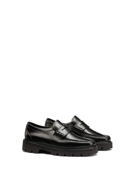 G.H.BASS Black Grace Super Lug Sole Penny Loafer