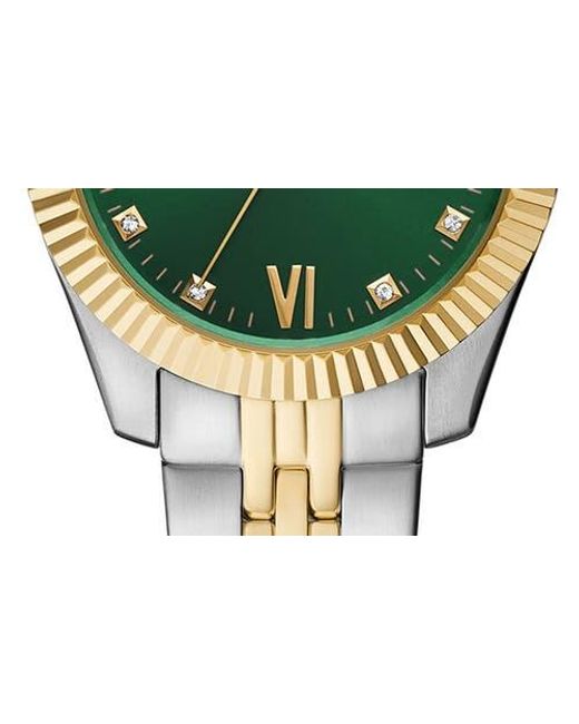 Fossil Brown Scarlette Two-Tone Bracelet Watch, 32Mm