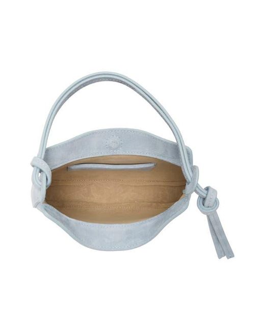 Reformation Blue Mini Rosetta Leather Shoulder Bag