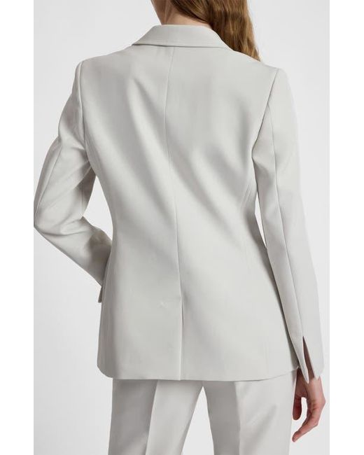 Santorelli Gray Jess Crepe Single Button Jacket