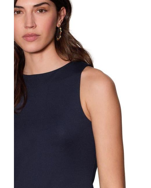 Next Blue Drop Hem Sleeveless Jersey Minidress