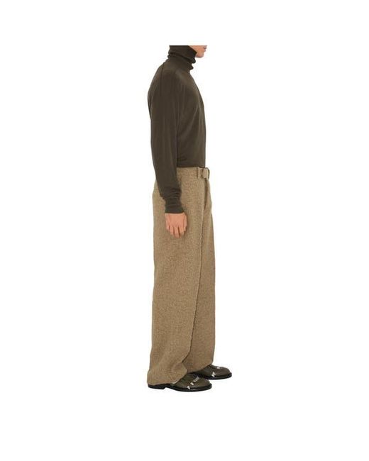 Burberry Natural Linen Wool Blend Tailored Trousers for men