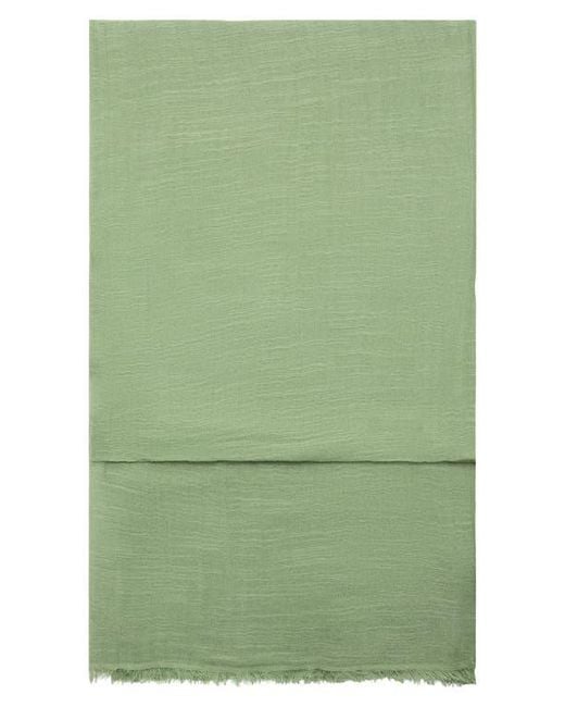 Mango Green Cotton Blend Scarf