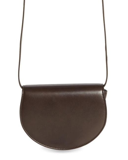 The Row Canteen Leather Shoulder Bag in Brown | Lyst