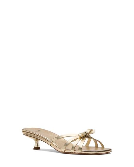 Kate Spade White Carolina Kitten Heel Slide Sandal