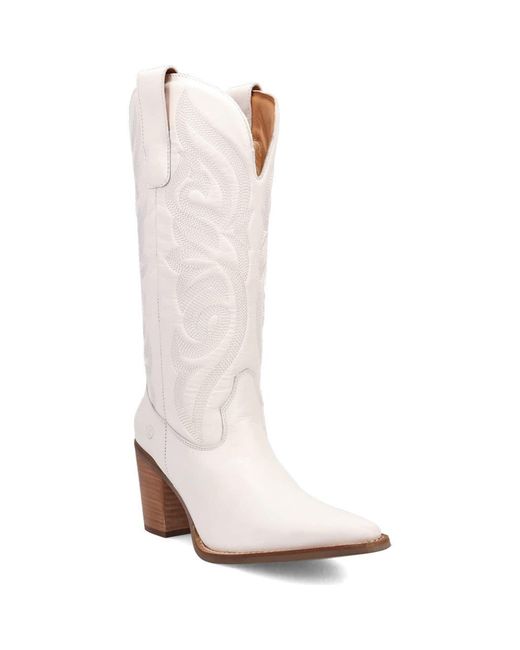 Dingo White Hensley Western Boot
