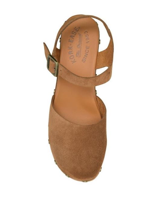 Kork-Ease Brown Tribecca Ankle Strap Platform Clog