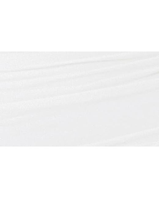 Grey Lab White Ruched Long Sleeve Minidress