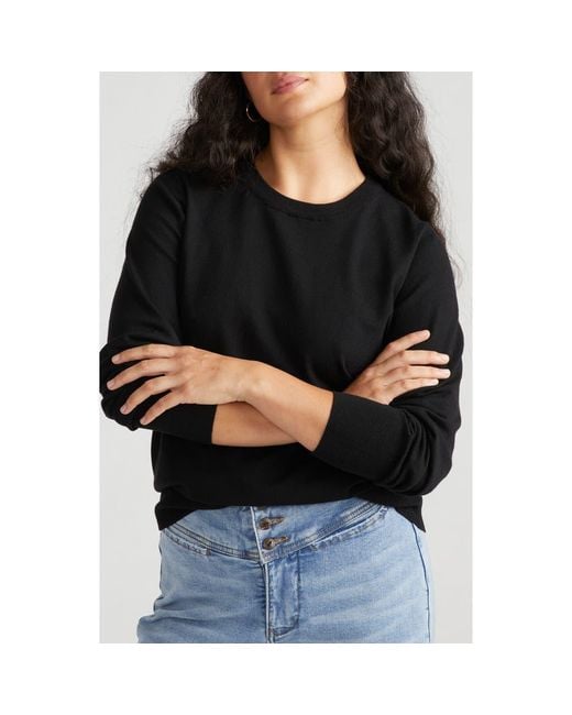 UNIVERSAL STANDARD Black Crewneck Sweater