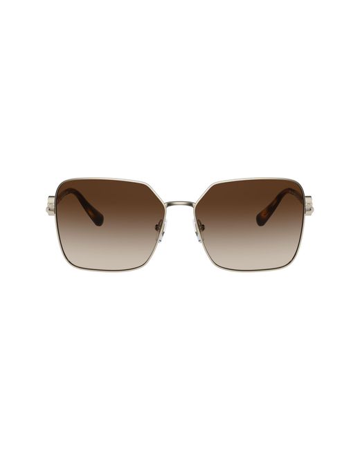 Versace 59mm Gradient Square Sunglasses - Pale Gold/ Brown Gradient