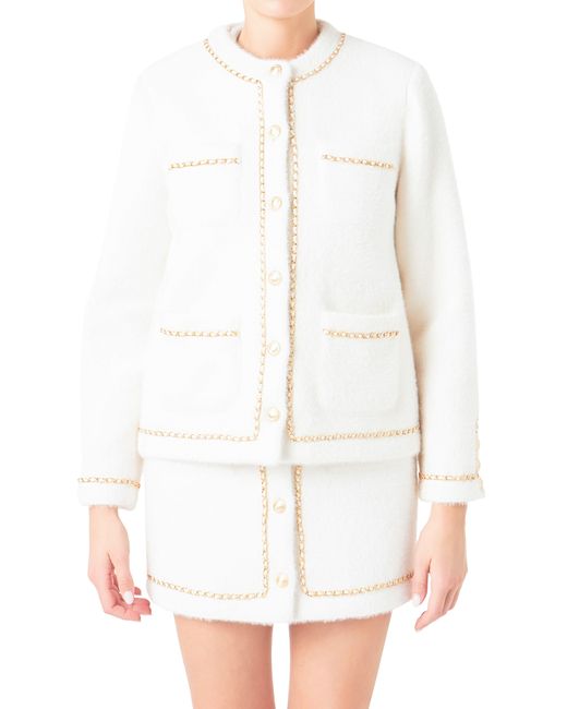 Endless Rose White Chain Trim Jacket
