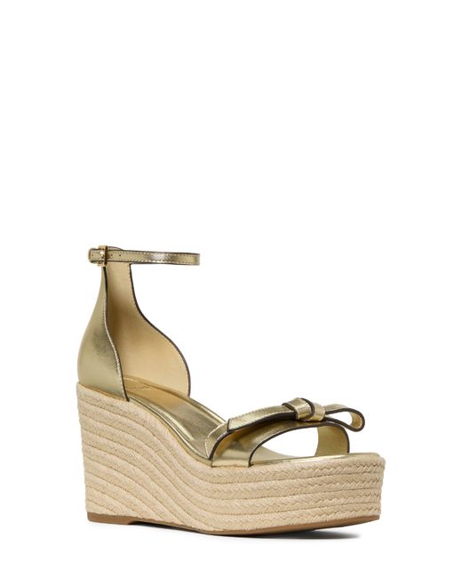 Kate Spade Natural Loop Metallic Espadrille Wedge