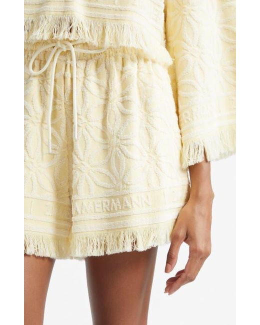 Zimmermann Natural Coco Jacquard Terry Cloth Shorts