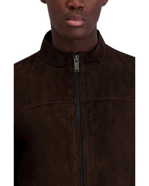 Karl Lagerfeld Black Suede Zip Jacket for men