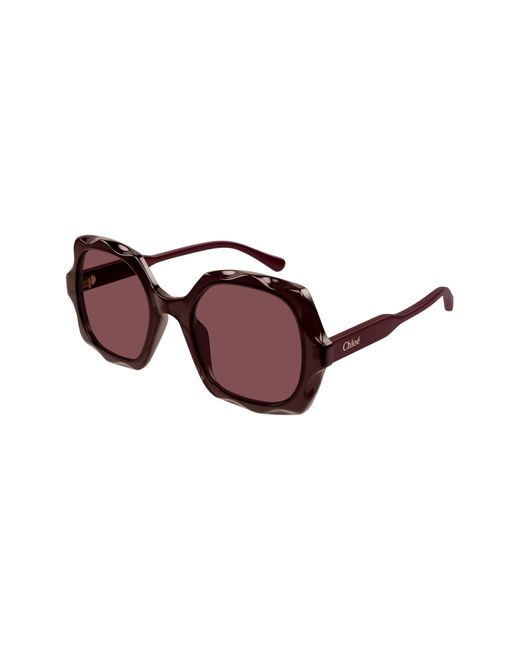 Chloé Purple 53mm Square Sunglasses