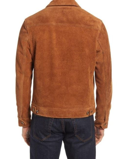 Schott Nyc Brown Rough Out Suede Jacket for men